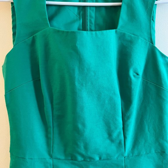 Banana Republic Sqaure Neck Green Dress Size 2 - Picture 1 of 5